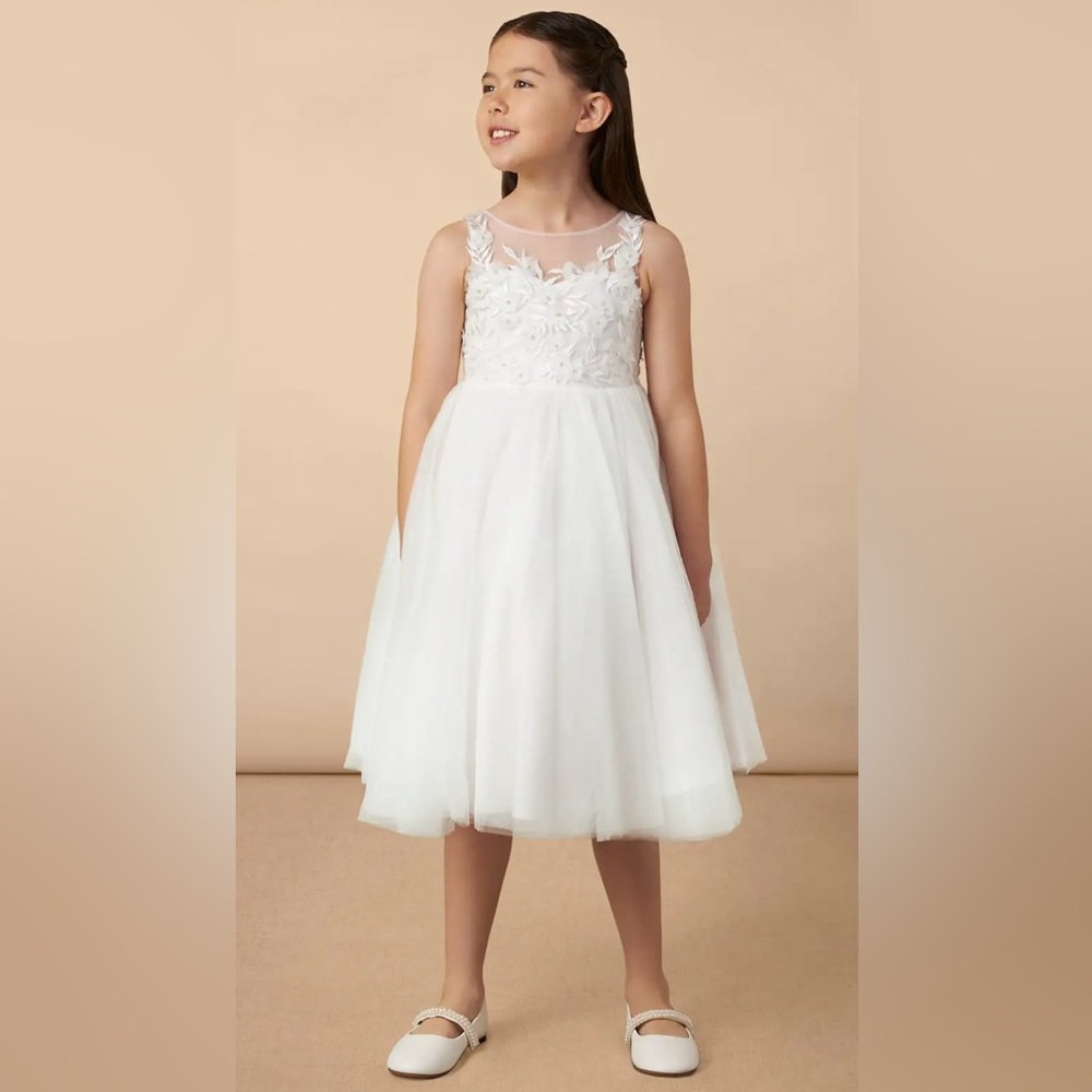 AZAZIE JUNABEE
Ivory A-Line Lace Tulle Dress